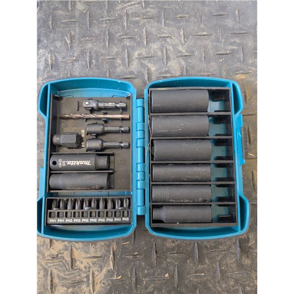 Makita impact ready sockets and bits, full set