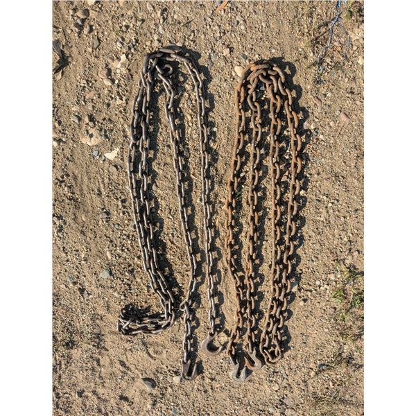 2- 3/8" logging chains 14' and 16' long