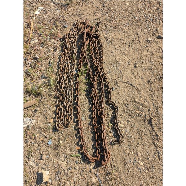3//8" logging chain pieces and length, no hooks