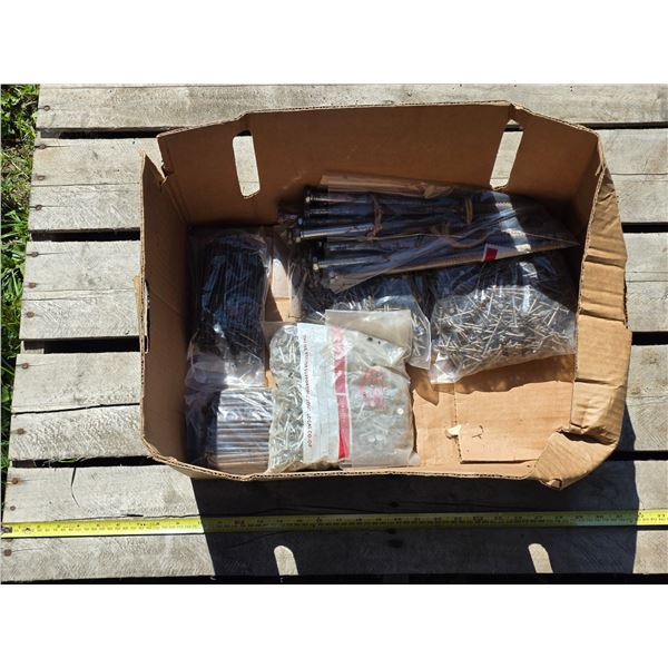 Assorted Hardware Lot – Large Bolts, Nails, etc.