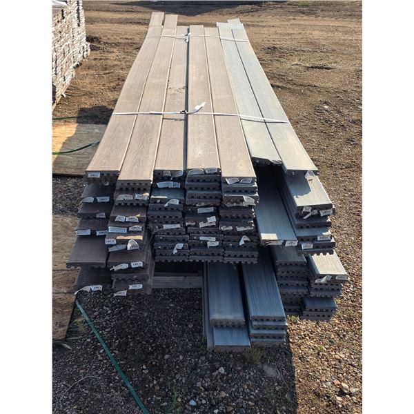 Pallet of assorted grove decking- 12-16ft and 5.3 -10 W