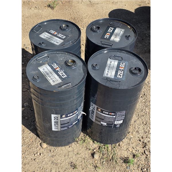 (4) Steel Oil Barrels - 52L - Empty