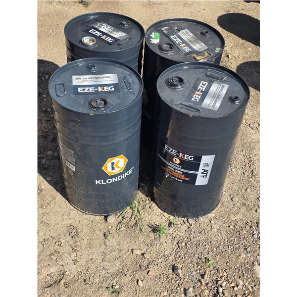 (4) Steel Oil Barrels - 52L - Empty