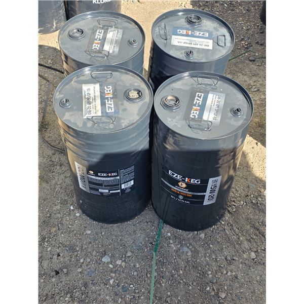 (4) Steel Oil Barrels - 52L - Empty