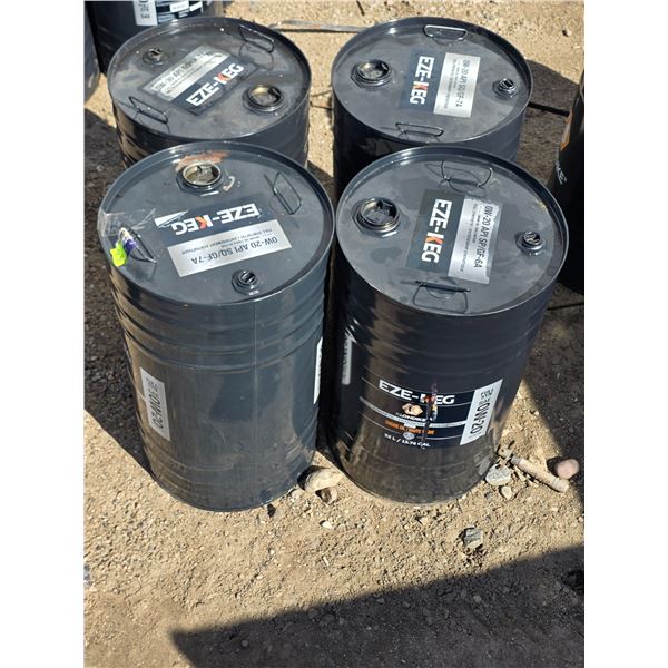 (4) Steel Oil Barrels - 52L - Empty