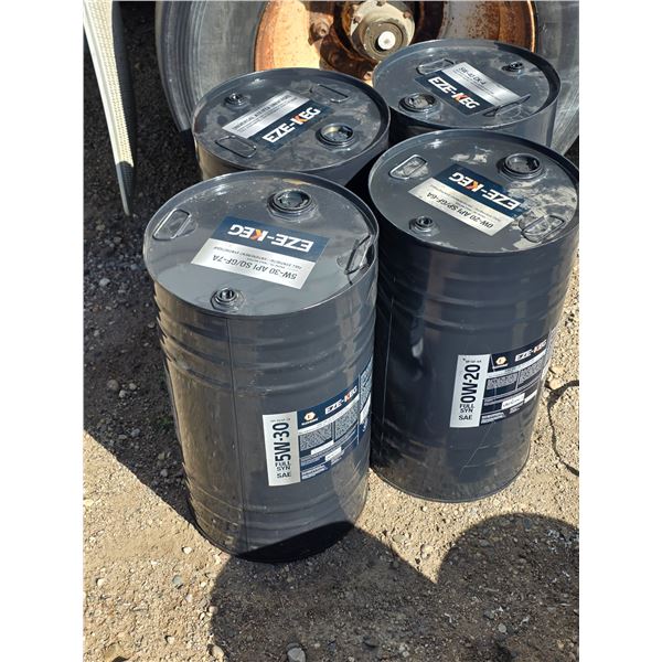 (4) Steel Oil Barrels - 52L - Empty