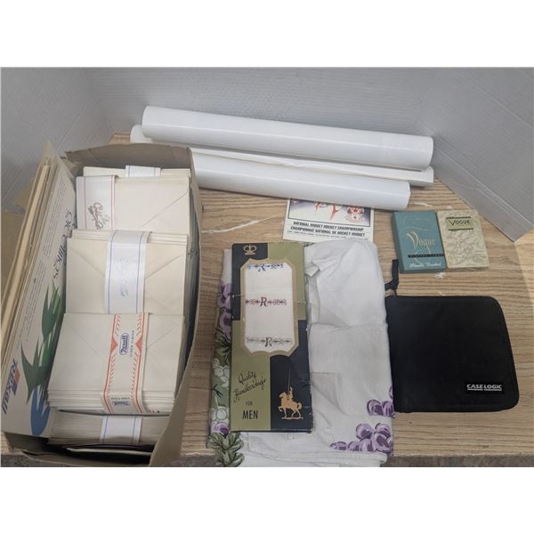 Assorted Lot – Stationary, Men’s Handkerchief, Playing Cards, etc.