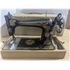 Image 1 : Antique Gold Sphinx Singer Model 127 Sewing Machine w/ Carry Case