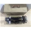 Image 2 : Antique Gold Sphinx Singer Model 127 Sewing Machine w/ Carry Case