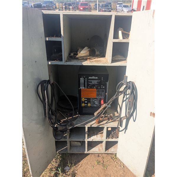 Welder Cabinet w/ Miller Arc Welder – 30”x21”x57”