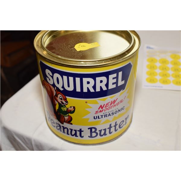 Litho Tin Squirrel Peanut Butter Tin