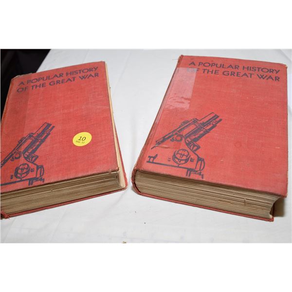 (2) Volumes “A Popular History of the Great War” WWI Books