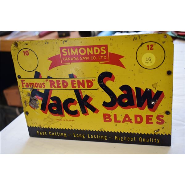 Simonds “Red End” Hacksaw Blade Store Display