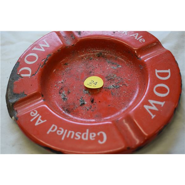 DOW Old Stock Ale Porcelain Steel Ashtray