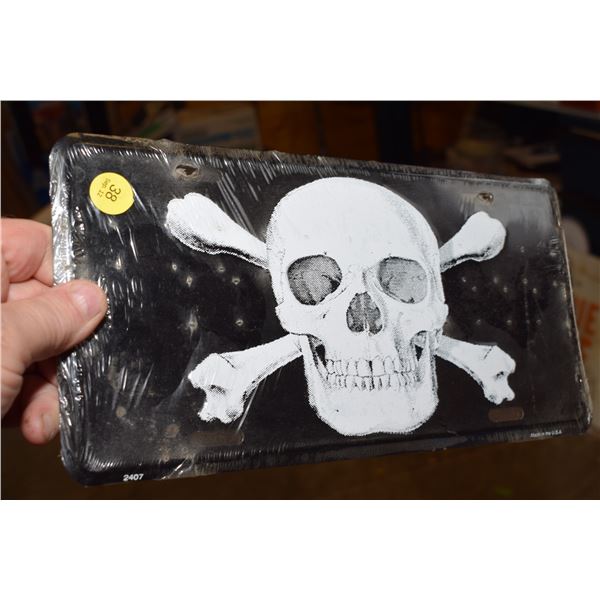 Skull Novelty License Plate