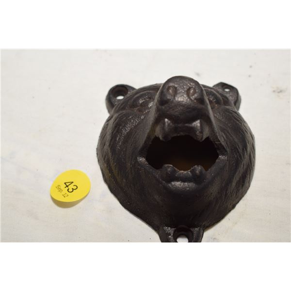 Cast Grizzly Bear Bottle Opener
