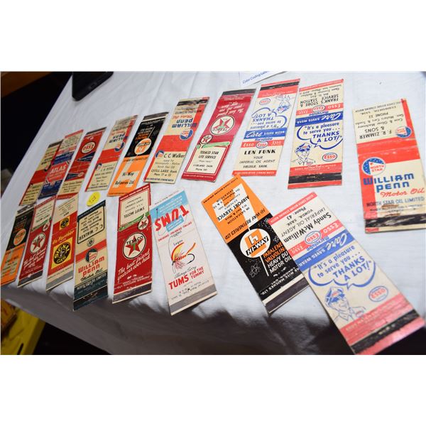 Advertising Matchbook Covers – Texaco, Esso, etc.