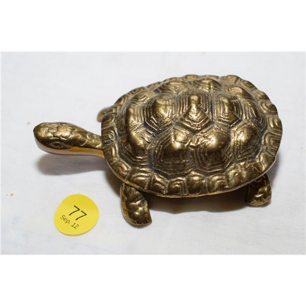 Brass Turtle Ashtray