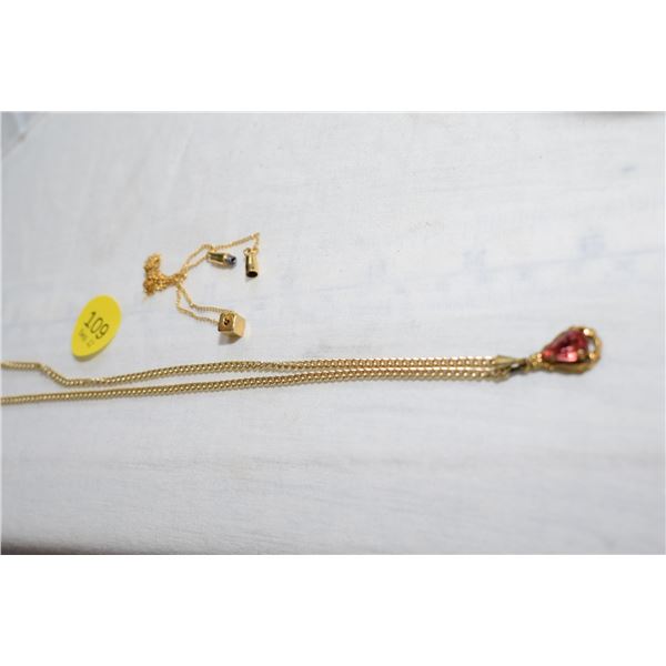 (2) Necklaces (one has knot)