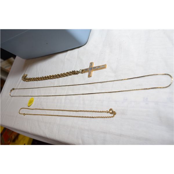 (3) Gold-Tone Necklaces