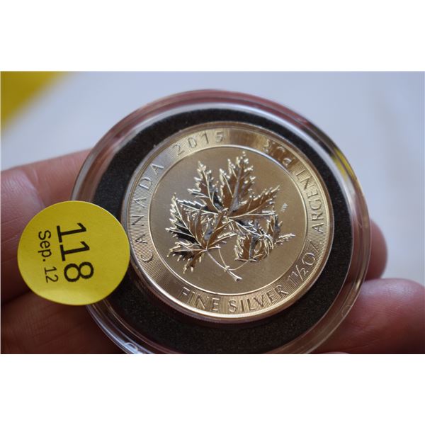 2015 Canada 1½ oz Fine Silver $8 Coin