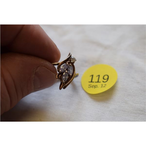 Amythest Ring – No Markings but has been Resized