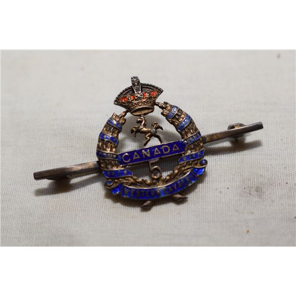 RARE Sterling Silver 1914 Western Cavalry CEF 5 Battalion Pin