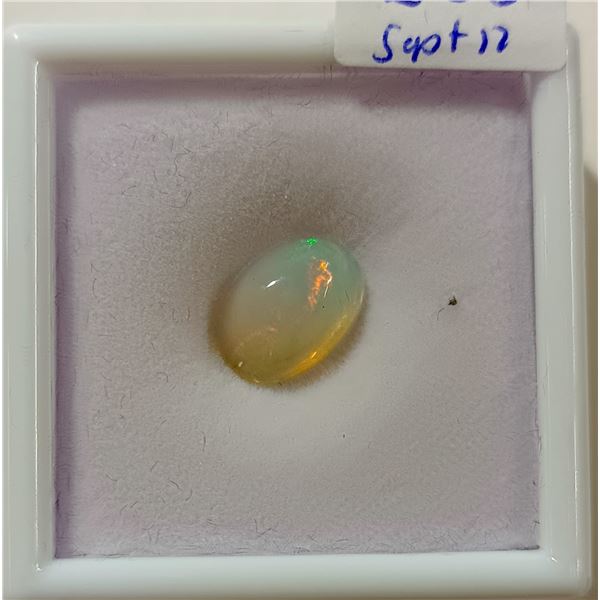 New - 3.3ct Natural White Fire Opal - Untreated - Retail $420.00