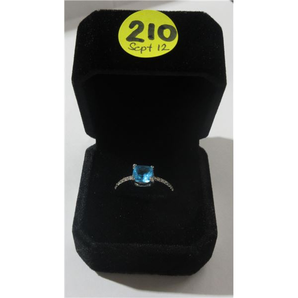 1) NEW Platinum Plated 1.5ct Chanel Ring - Size 7