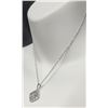 Image 4 : 6) NEW Platinum Plated 3.0ct Necklace - 16" - 18" Long