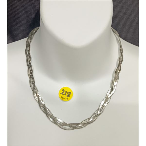 9) NEW Platinum Plated 8.0mm Necklace - 18  - 19.5  Long