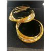 Image 2 : 14) NEW Platinum & 18K Gold Plated 40.0mm Hoop Earrings