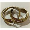 Image 4 : 14) NEW Platinum & 18K Gold Plated 40.0mm Hoop Earrings