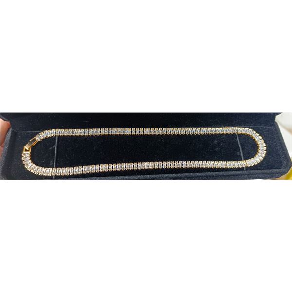 16) NEW 18K Gold Plated 5.0mm Tennis Necklace - 17" Long