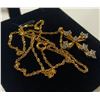 Image 6 : 19) NEW 18K Gold Plated 32.0mm Cross Necklace - 18" Long
