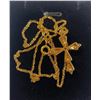 Image 7 : 19) NEW 18K Gold Plated 32.0mm Cross Necklace - 18" Long