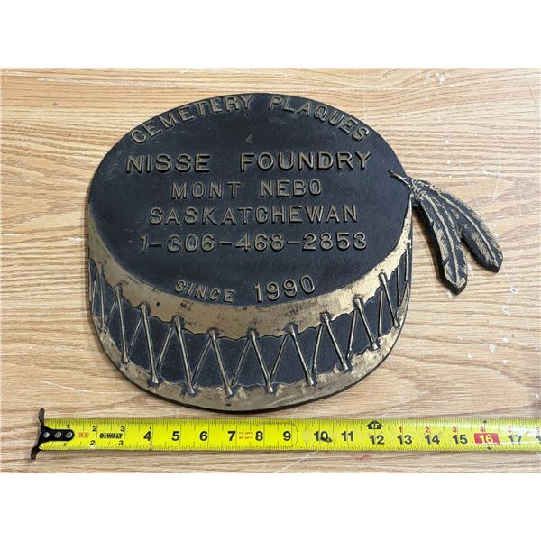 Brass Cemetery Plaques by Nisse Foundry. (Weight 6.40 Kg)