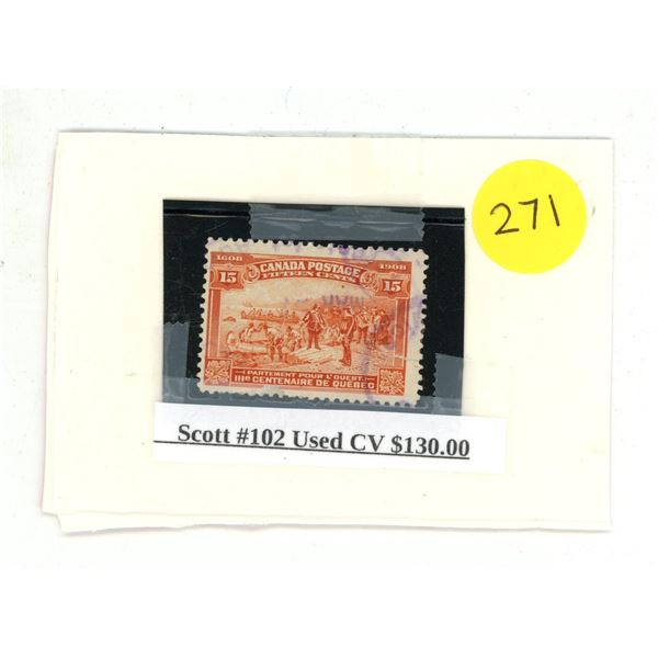 Scott #102 Used CV $130.00.