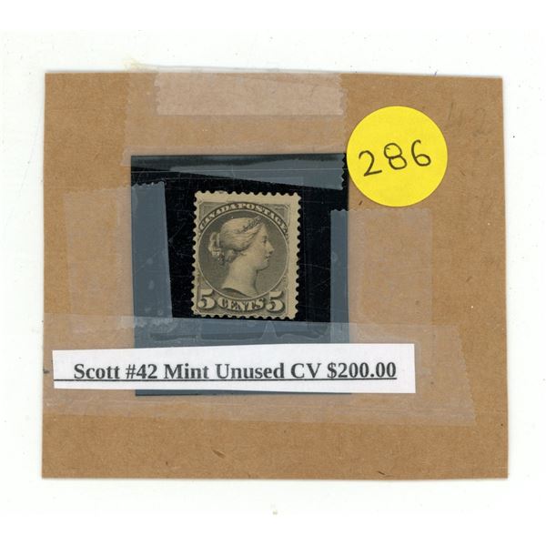 Scott #42 Mint Unused CV $200.00.