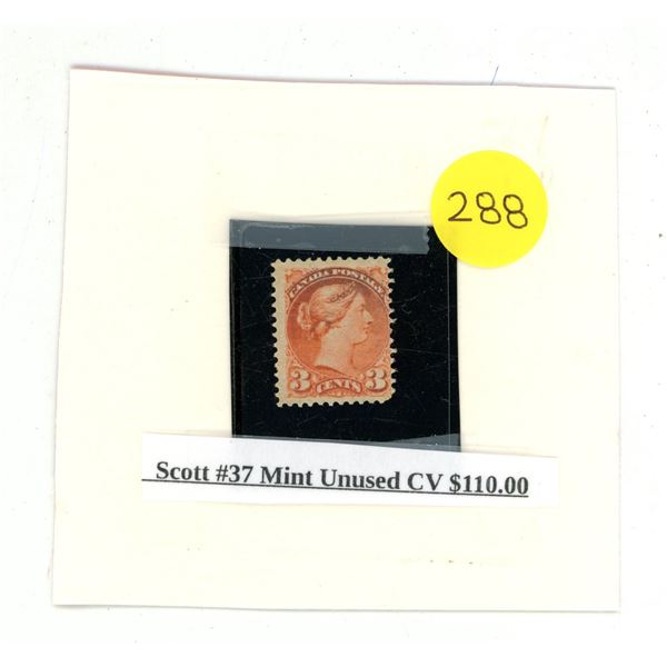 Scott #37 Mint Unused CV $110.00.