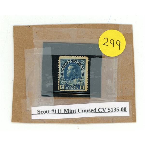 Scott #111 Mint Unused CV $135.00.