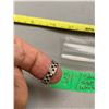 Image 2 : Stainless Steel Size 7 Ring Inset w/ Black & White Stones
