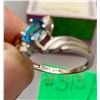 Image 2 : Sterling Silver “925” Blue Topaz Stone Ring in Box – Size 8.75