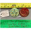 Image 1 : (2) Vintage Czech Glass Buttons, Pre-1940’s, Very Rare!