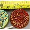 Image 3 : (2) Vintage Czech Glass Buttons, Pre-1940’s, Very Rare!