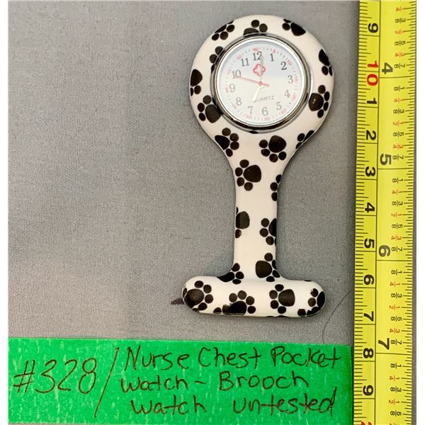 Nurse/Vet Chest Pocket Watch/Brooch Watch – Untested