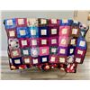 Image 1 : Hand Crafted Quilt, Twin Size.  Cotton Top & Flannel/Soft Cotton Inside – NEW