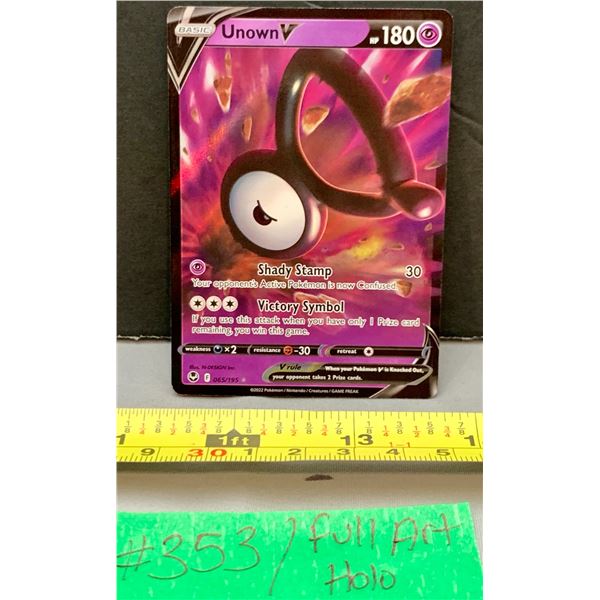 Pokémon Unown V Full Art Rare Holo Card – Mint