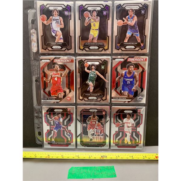 (18) NBA Basketball Rookie Cards in Sleeve – MINT