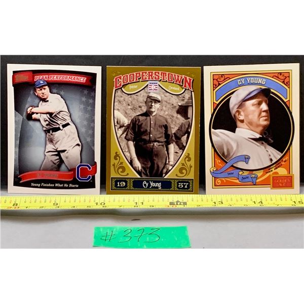 (3) Cy Young Baseball Cards